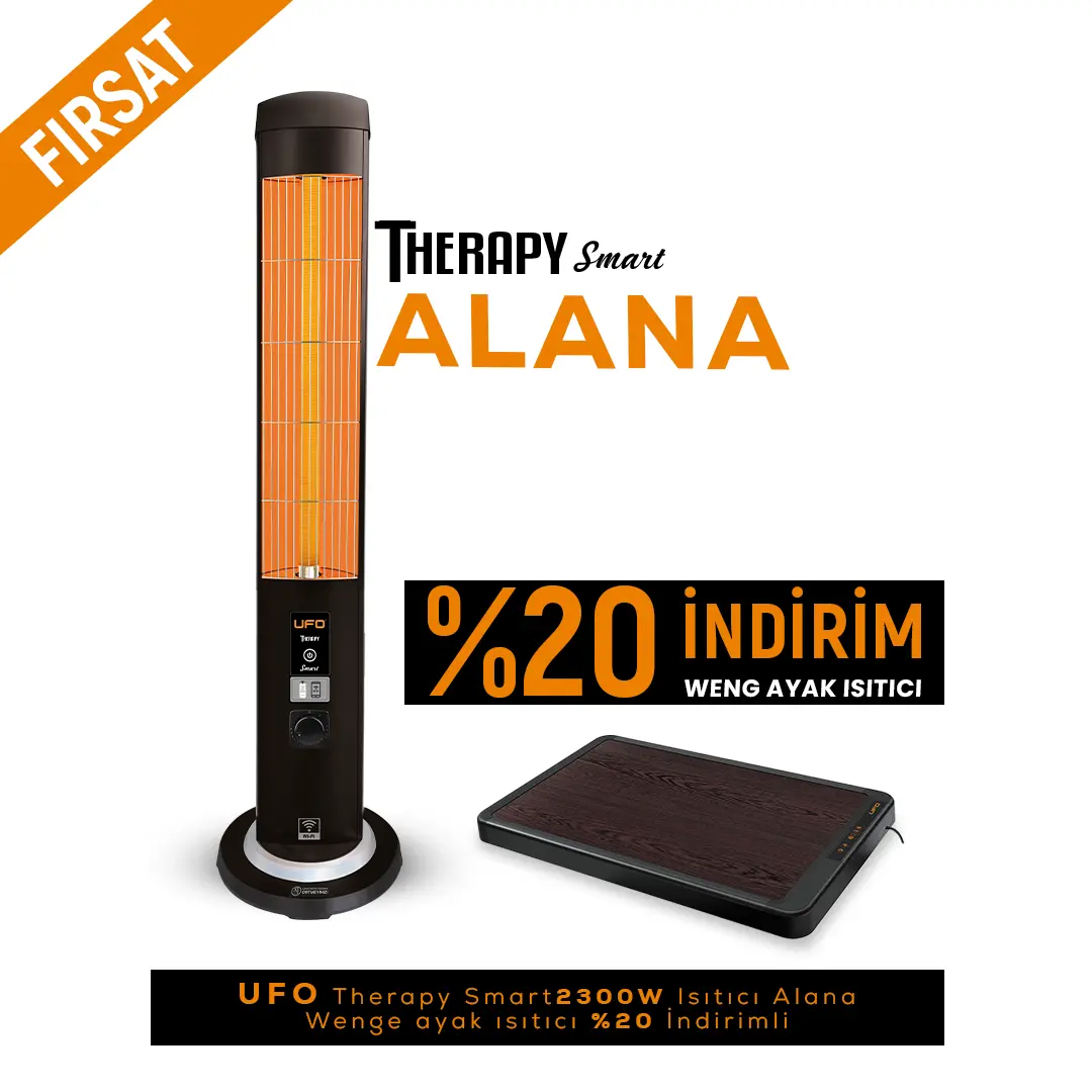 UFO Therapy Smart 2300W Kule Tipi Isıtıcı & UFO Wenge Ayak Isıtıcı